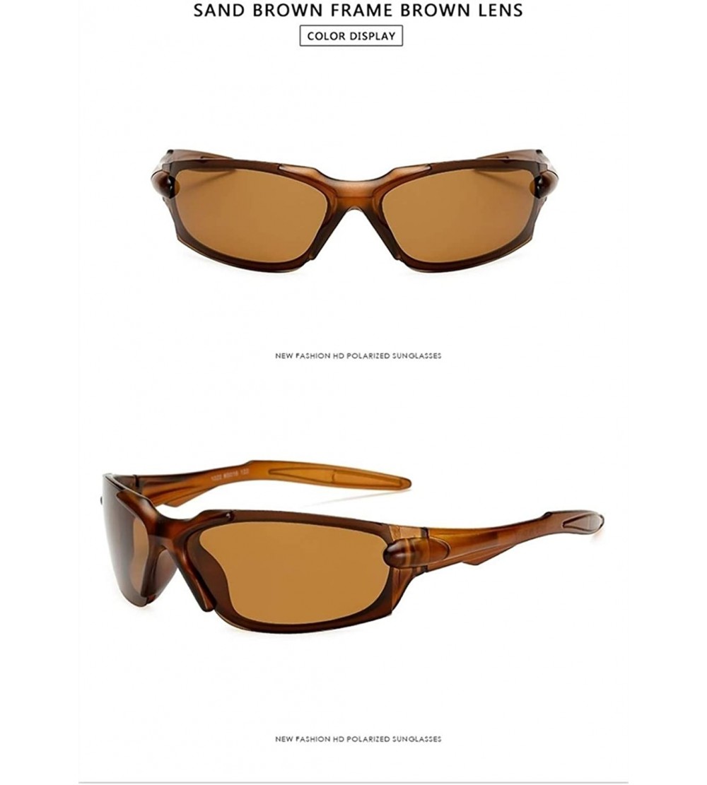 Rimless Frameless Hingeless Polarized Sunglasses Anti Glare - CA199Q0WOUZ $18.71