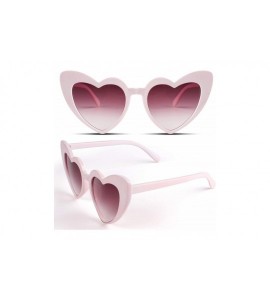 Square Heart Shaped Sunglasses Clout Goggle Vintage Cat Eye Mod Style Retro Glasses Kurt Cobain - Beige Brown - CZ18Y8NNW3Z $...