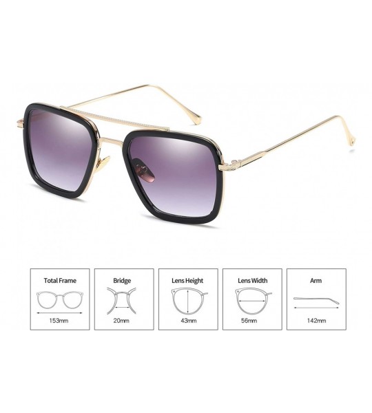 Aviator Sunglasses Square Eyewear Aviator Gradient - C918WI6H7K6 $25.29