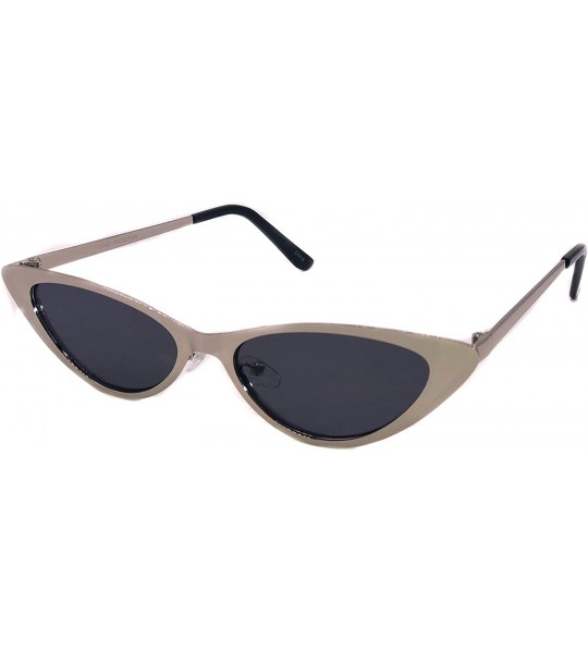 Cat Eye Cat Eye Tinted Sunglasses - Silver - C0190D340CL $21.09