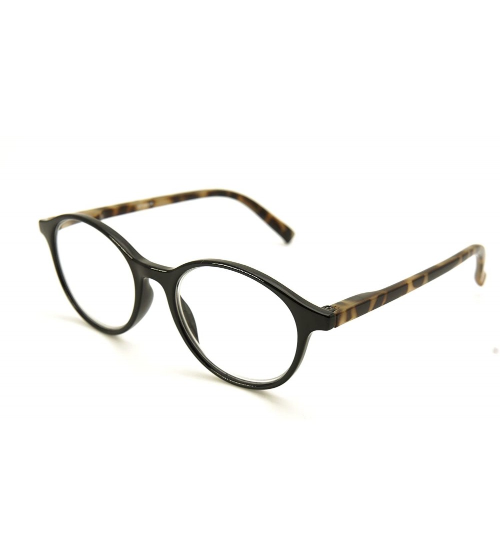 Round shoolboy fullRim Lightweight Reading spring hinge Glasses - C4186AH0KUX $35.32