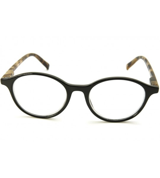 Round shoolboy fullRim Lightweight Reading spring hinge Glasses - C4186AH0KUX $35.32