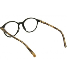 Round shoolboy fullRim Lightweight Reading spring hinge Glasses - C4186AH0KUX $35.32