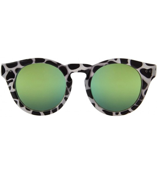 Round Unisex's Fashion Circle Round Polarized Sunglasses L2318 - Tortoise - CF12O1WANDD $47.23