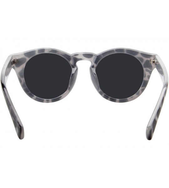 Round Unisex's Fashion Circle Round Polarized Sunglasses L2318 - Tortoise - CF12O1WANDD $47.23