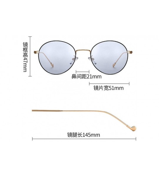 Round Vintage Round Frame Photochromic Polarized Sunglasses Unisex Fashion Designer Polarized Sunglasses - Gun - C81947C7W7Z ...