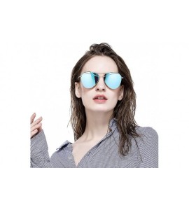 Goggle Trend men and women with sunglasses Sunglasses with personality - Blue Color - CY18DWXO4C7 $48.02