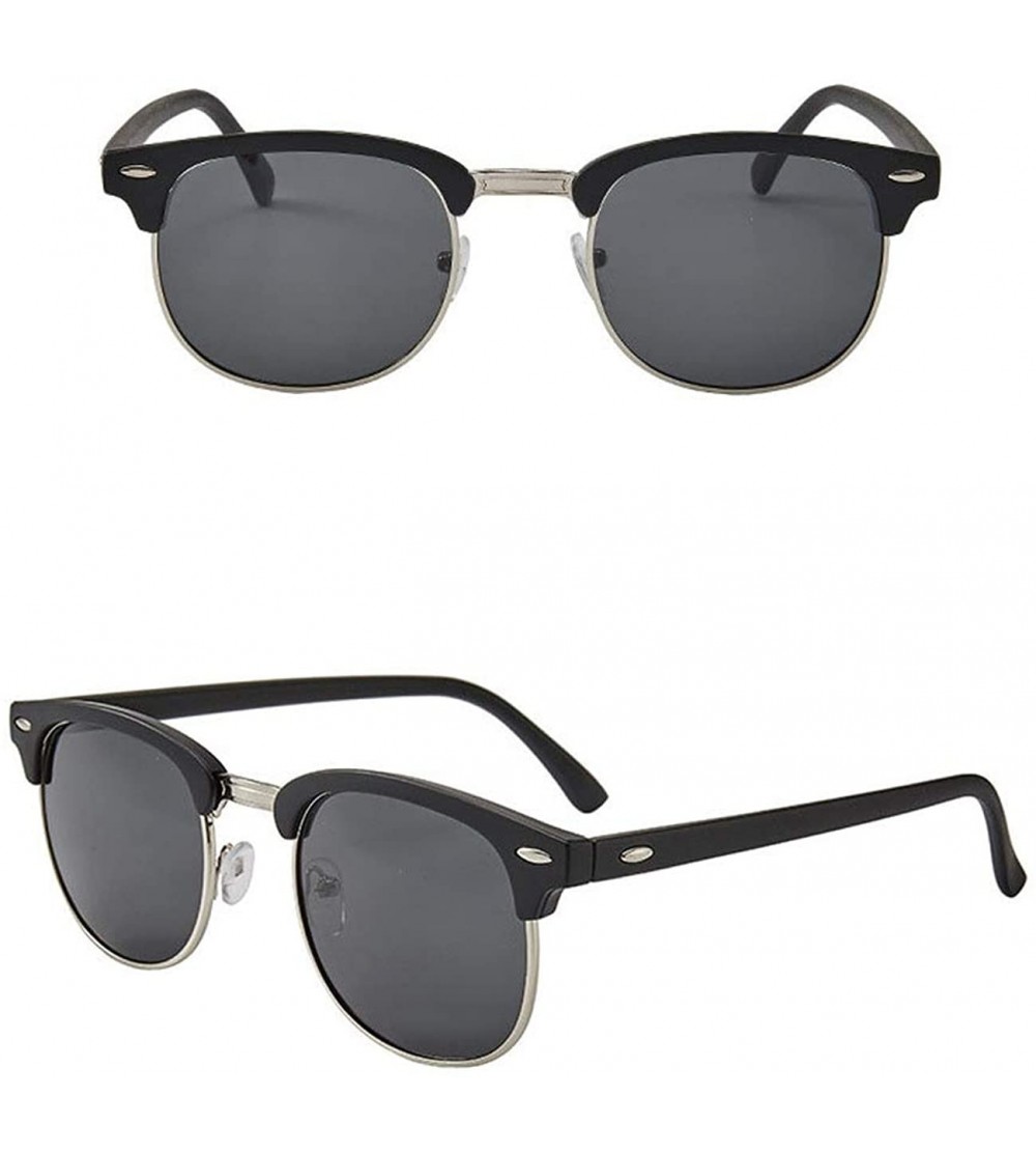 Aviator Half - Frame Polarizer Retro Chameleon Sunglasses for Men and Women - 2 - CI198O0MSSI $44.61