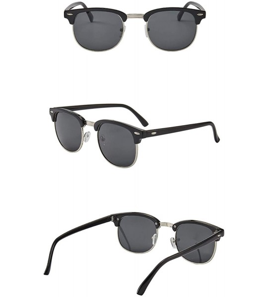 Aviator Half - Frame Polarizer Retro Chameleon Sunglasses for Men and Women - 2 - CI198O0MSSI $44.61