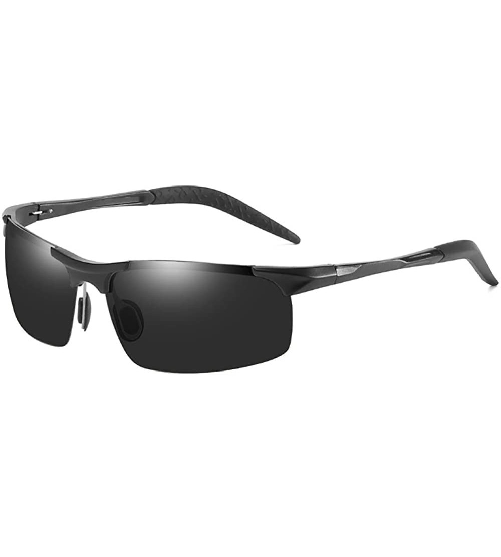 Rimless Semi-Rimless Polarized Sport Sunglasses Anti-wind sand Ideal for Running or Cycling - C318TX88NMM $28.65
