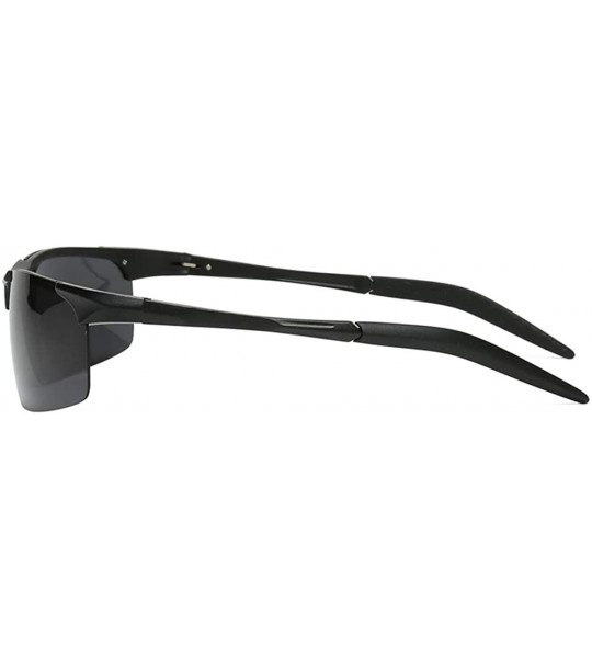 Rimless Semi-Rimless Polarized Sport Sunglasses Anti-wind sand Ideal for Running or Cycling - C318TX88NMM $28.65