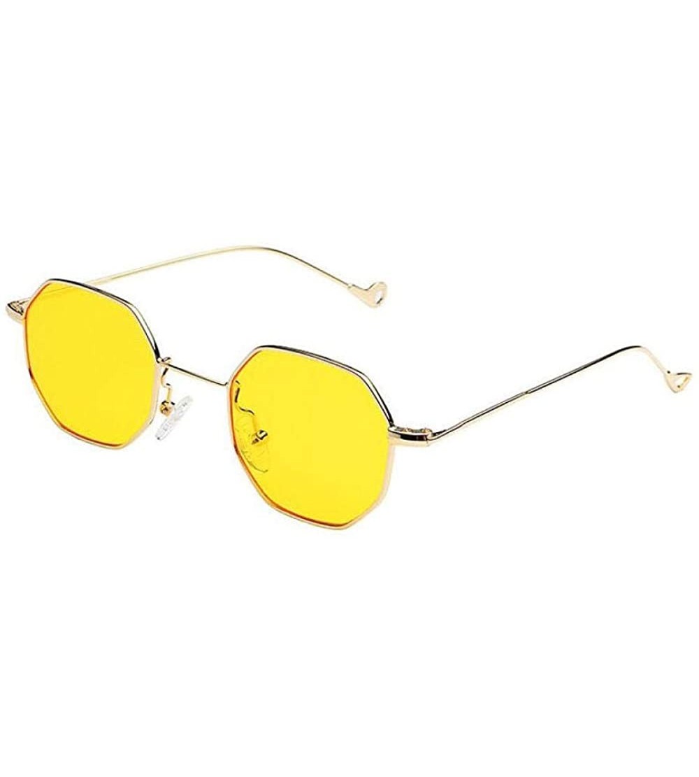 Rimless Retro Trend Octagonal Small Square Sunglasses Women'S Tide Metal Sunglasses - CJ18X5GAQXD $82.95