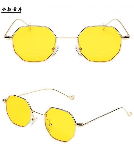 Rimless Retro Trend Octagonal Small Square Sunglasses Women'S Tide Metal Sunglasses - CJ18X5GAQXD $82.95