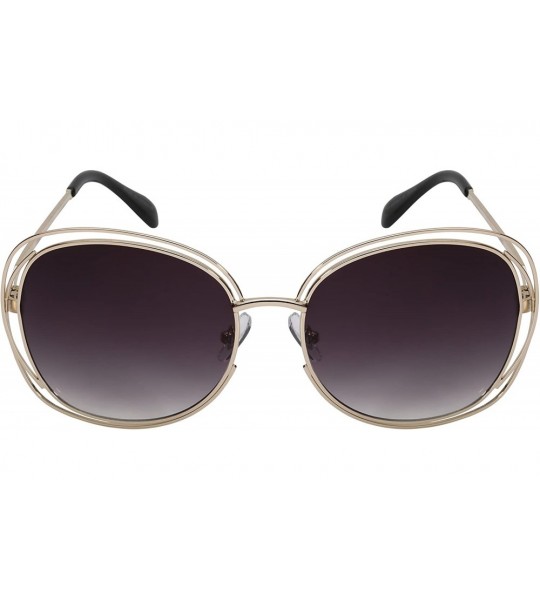 Butterfly Fashion Multi Wire Metal Frame Sunglass with Gradient Lens 23045-AP - Gold - C612DG7G9IH $20.03