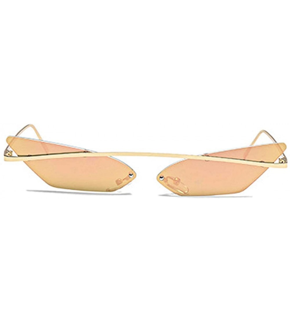 Sport Men and women Fashion Retro Sunglasses metal frame Sunglasses - Pink - CA18LL0M6CN $18.71