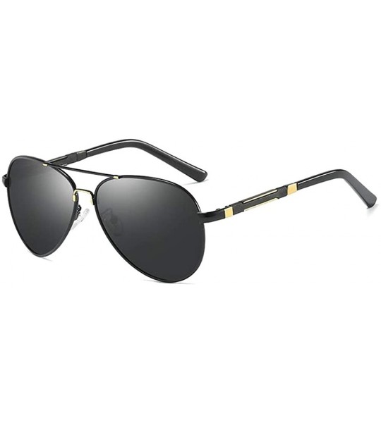 Round Sunglasses Polarized Lens Wellington Sunglasses Pouch & Cross Set Unisex Sunglasses MDYHJDHHX - Gold - CN18X5KELS6 $41.91