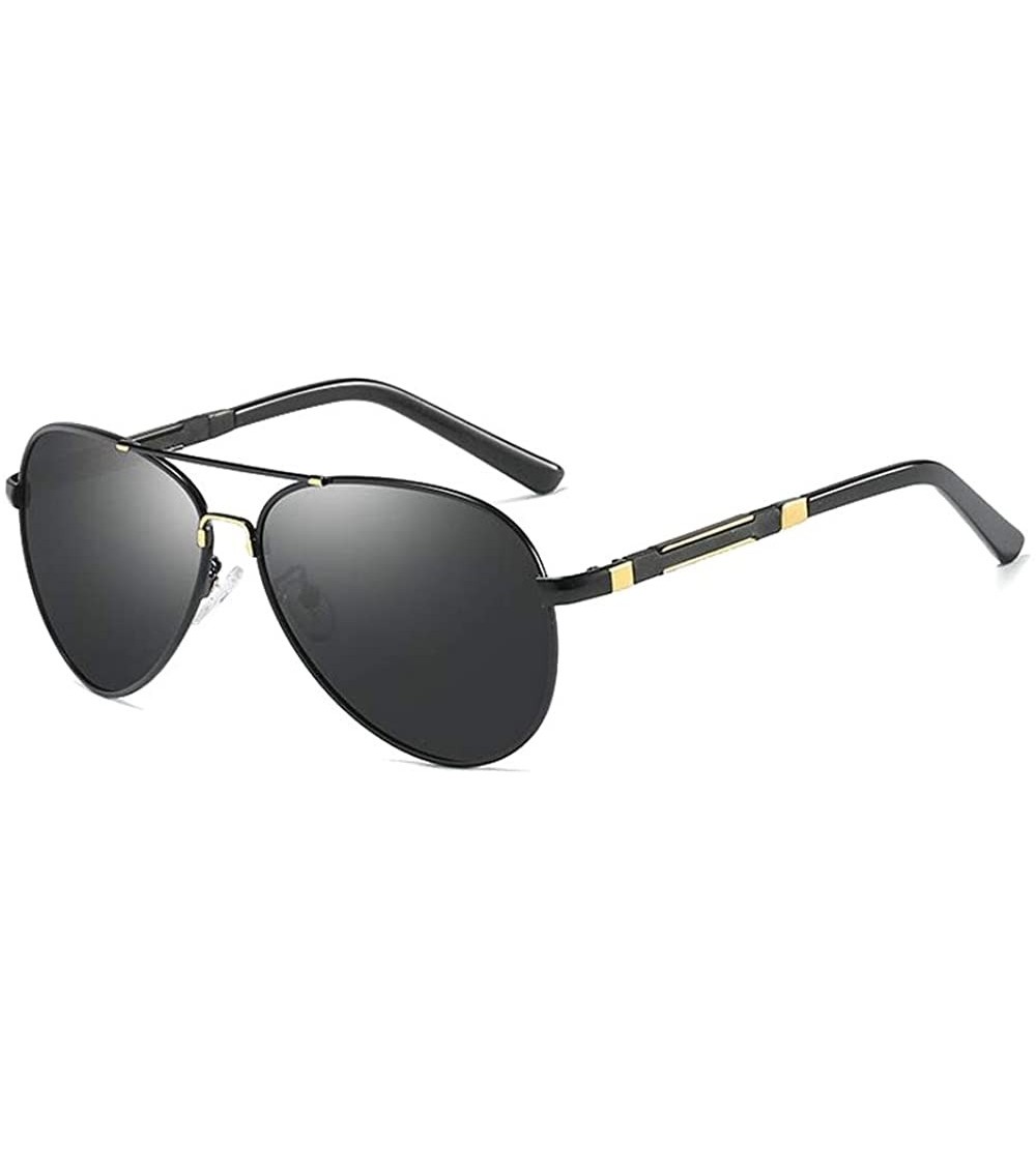 Round Sunglasses Polarized Lens Wellington Sunglasses Pouch & Cross Set Unisex Sunglasses MDYHJDHHX - Gold - CN18X5KELS6 $41.91