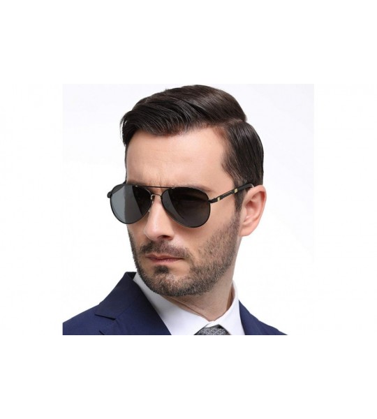 Round Sunglasses Polarized Lens Wellington Sunglasses Pouch & Cross Set Unisex Sunglasses MDYHJDHHX - Gold - CN18X5KELS6 $41.91