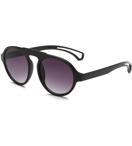 Goggle Fashion Men Women Round Sunglasses Summer Stylish Beach Eyewear Sun Glasses - F - CH18TSTLUNZ $18.26