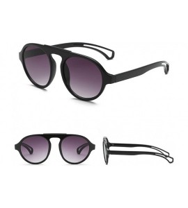 Goggle Fashion Men Women Round Sunglasses Summer Stylish Beach Eyewear Sun Glasses - F - CH18TSTLUNZ $18.26