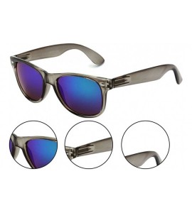 Wayfarer Modern Horn Rimmed Color Play Sunglasses - Grey - CX12ODU3ZDH $17.35