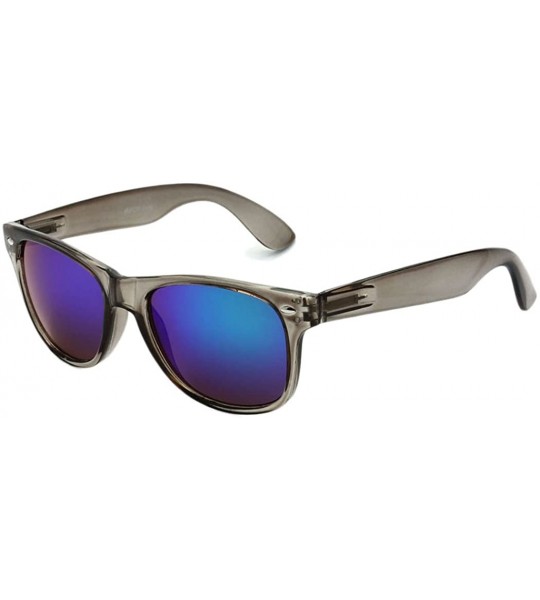 Wayfarer Modern Horn Rimmed Color Play Sunglasses - Grey - CX12ODU3ZDH $17.35