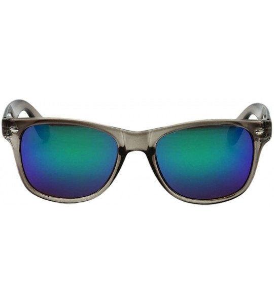 Wayfarer Modern Horn Rimmed Color Play Sunglasses - Grey - CX12ODU3ZDH $17.35