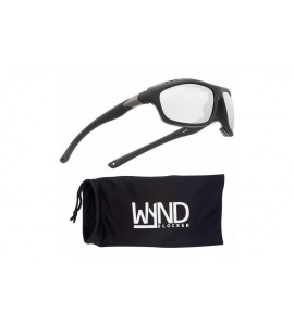 Wrap Airdam Sunglasses Motorcycle Riding- Driving- Fishing- Boating Wrap - Black - Silver Mirror - CW196MUS655 $36.07