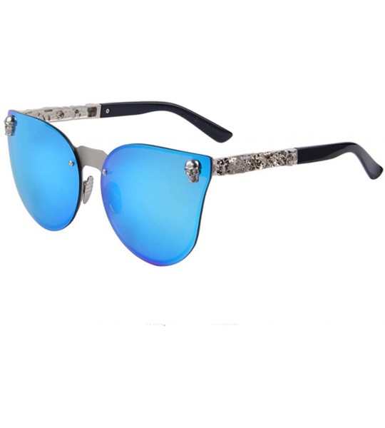 Goggle Women Gothic Eyewear - C03 Blue - CM18HQ54MRY $26.59