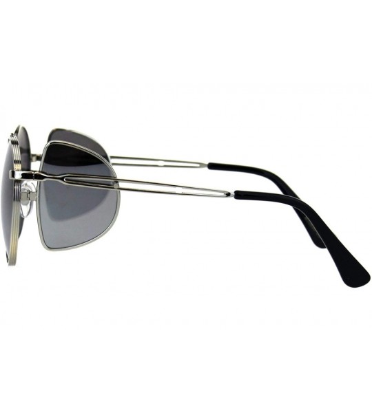 Round Unisex Round Sunglasses Extra Side Cover Lens Metal Frame UV 400 - Silver (Silver Mirror) - CI18IEG9Y77 $22.06
