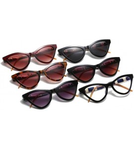 Cat Eye Cat Eye Sunglasses for Women with Colorblock Frame TR Leg Gradient Color Lens UV Protection - CV190HEDKQY $16.71