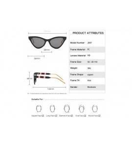 Cat Eye Cat Eye Sunglasses for Women with Colorblock Frame TR Leg Gradient Color Lens UV Protection - CV190HEDKQY $16.71