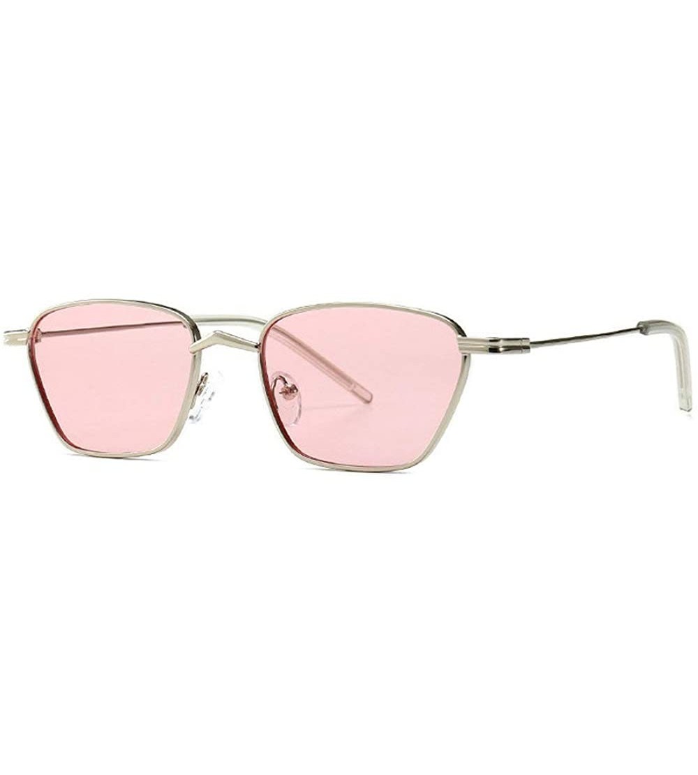 Square Ultralight Fashion Lady Brand Designer Oval Small Frame sunglasses Vintage men Sun glasses UV400 - Pink - C418S0IYDK0 ...