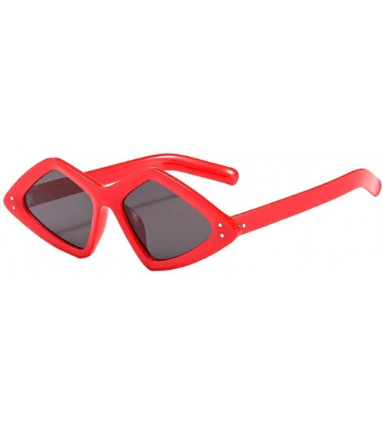 Round Polarized Sunglasses Vintage Round Sunglasses for Women/Men Classic Retro Designer Style - Red - CN18UIGZZ4A $14.97