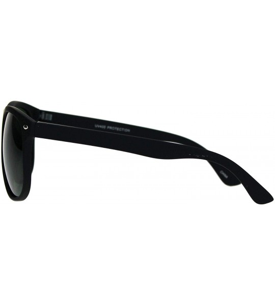 Oversized Mens Wide Hipster Horn Rim Plastic Sunglasses - Black Green - CS18LQOU8C7 $18.38