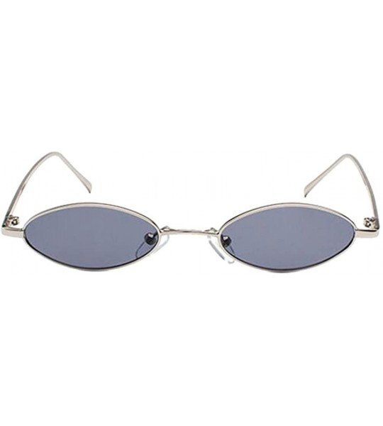 Round Unisex Vintage Round Metal Punk Polarized UV400 Protection Sunglasses - Navy - CY18D6SOE3C $23.59