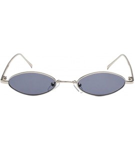 Round Unisex Vintage Round Metal Punk Polarized UV400 Protection Sunglasses - Navy - CY18D6SOE3C $23.59