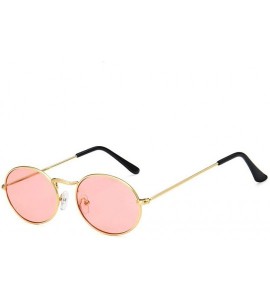 Oval Retro Sunglasses Vintage Small Metal Oval Frame Colorful UV400 Mirror Travel 5 - 8 - CJ18YKT9GZ7 $18.32