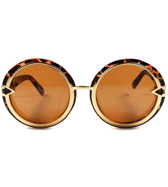 Round Round Womens Vintage Retro Fashion Sunglasses - Tortoise - CU18X57NZKD $18.75