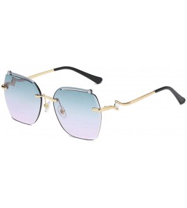 Oval frameless sunglasses personalized irregular glasses Golden - CP1983DL9YQ $63.36