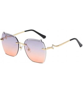 Oval frameless sunglasses personalized irregular glasses Golden - CP1983DL9YQ $63.36