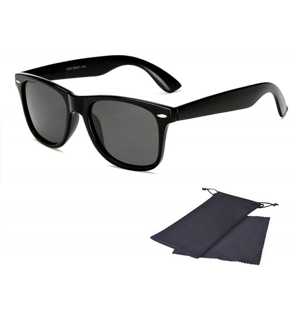Shield Unisex Retro Polarized Sunglasses Men Women Vintage Eyewear Accessories Black Grey Sun Glasses/Female - CT197A2K2XN $3...