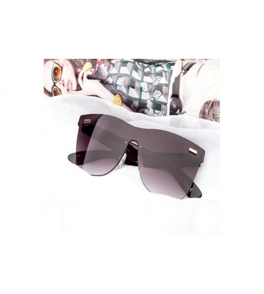 Square Square Sunglasses Women Fashion Men Brand Designer Modern Glasses UV400 01 - 2 - CI18YZWL0C8 $27.70