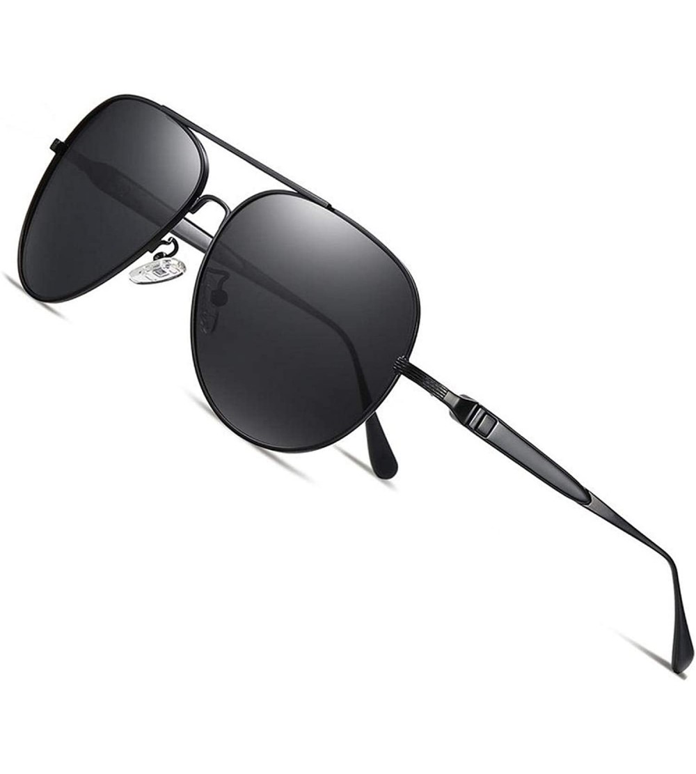 Square Pilot Sunglasses Men Polarized Metal Frame Anti-Glare Mirror Lens 2020 Fashion Fishing Sun Glasses Male UV400 - C0199C...