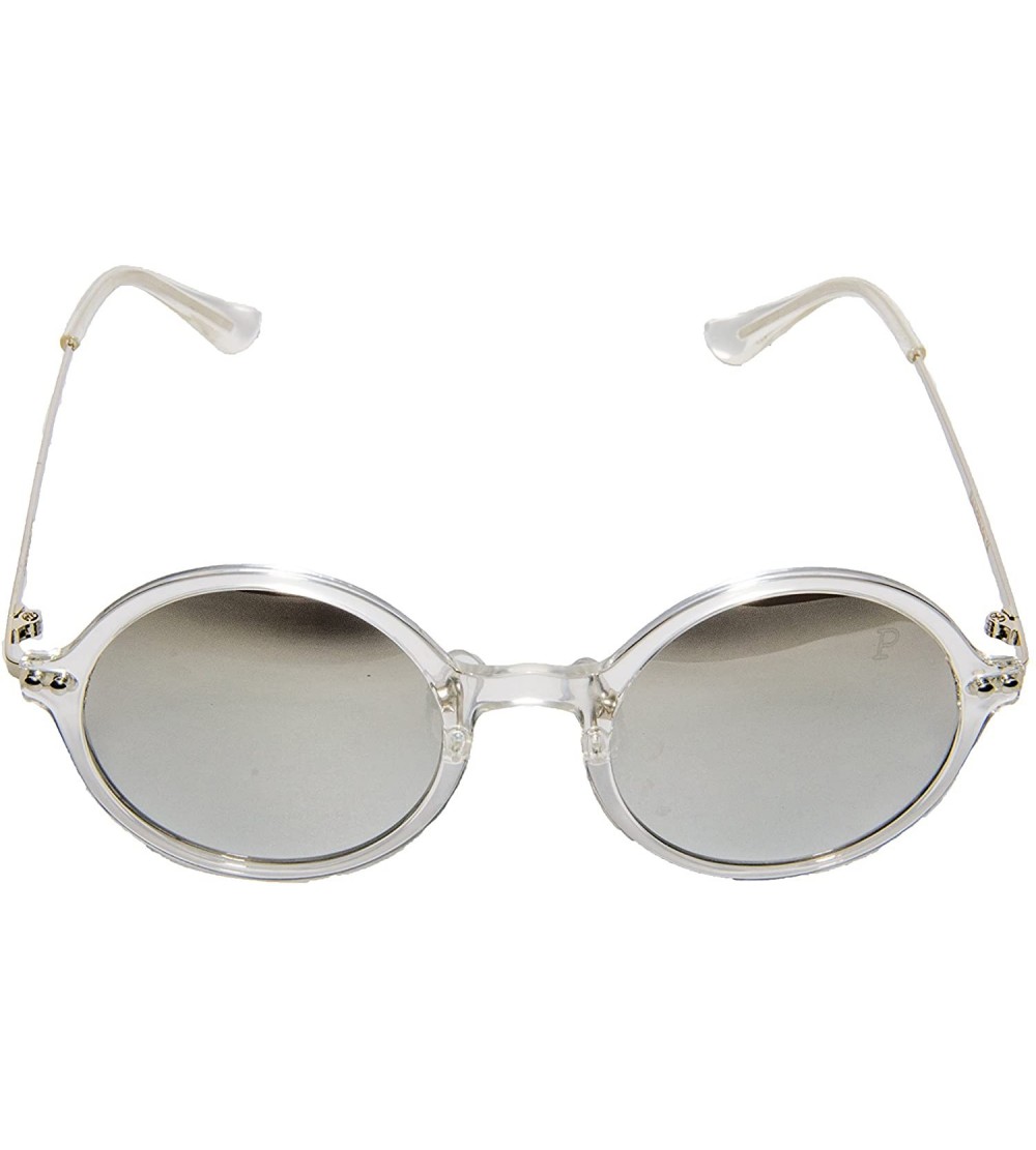 Round Vintage Sunglasses Round Frame Women White - C412K2A97ZR $49.10