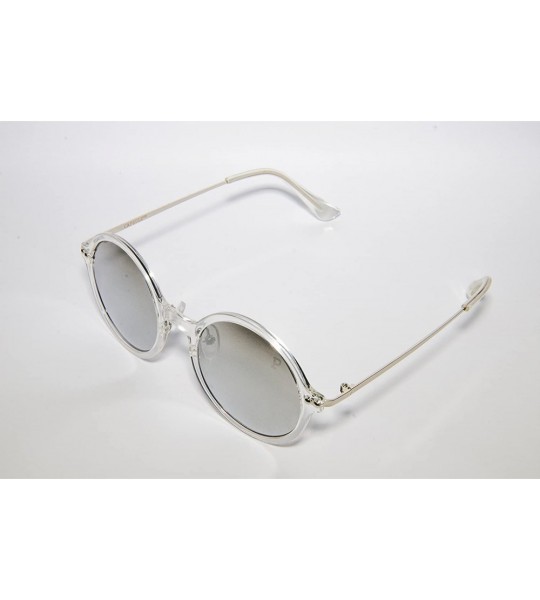 Round Vintage Sunglasses Round Frame Women White - C412K2A97ZR $49.10