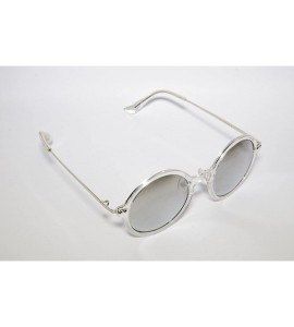 Round Vintage Sunglasses Round Frame Women White - C412K2A97ZR $49.10