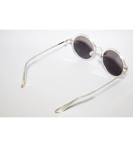 Round Vintage Sunglasses Round Frame Women White - C412K2A97ZR $49.10