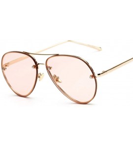 Aviator Luxury Sunglasses Women Brand Designer Female Rose Gold Famous Mirror Sun 1 - 7 - CY18XE0GDLD $17.85
