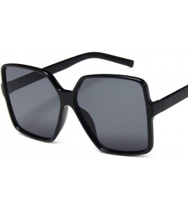 Oversized Fashion Oversize Sunglasses Gradient Plastic - Black Grey - CH19986TTI6 $34.71